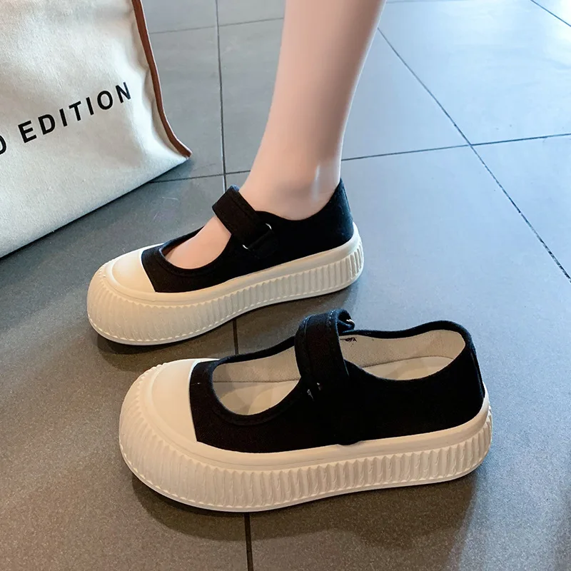 Retro Woman Shoes Mixed Colors Female Footwear Casual Sneaker Round Toe Autumn Espadrilles Platform New Dress Fall Breathable Ba