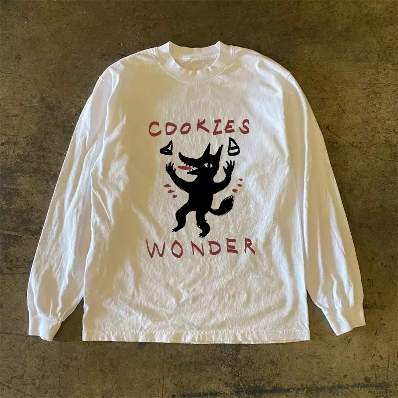 ヘビーウェイト-300g-純綿-長袖-tシャツ-ストリートウェア-多用途-レトロ-アメリカンスタイル-カジュアル-おしゃれ-ストリートウェア