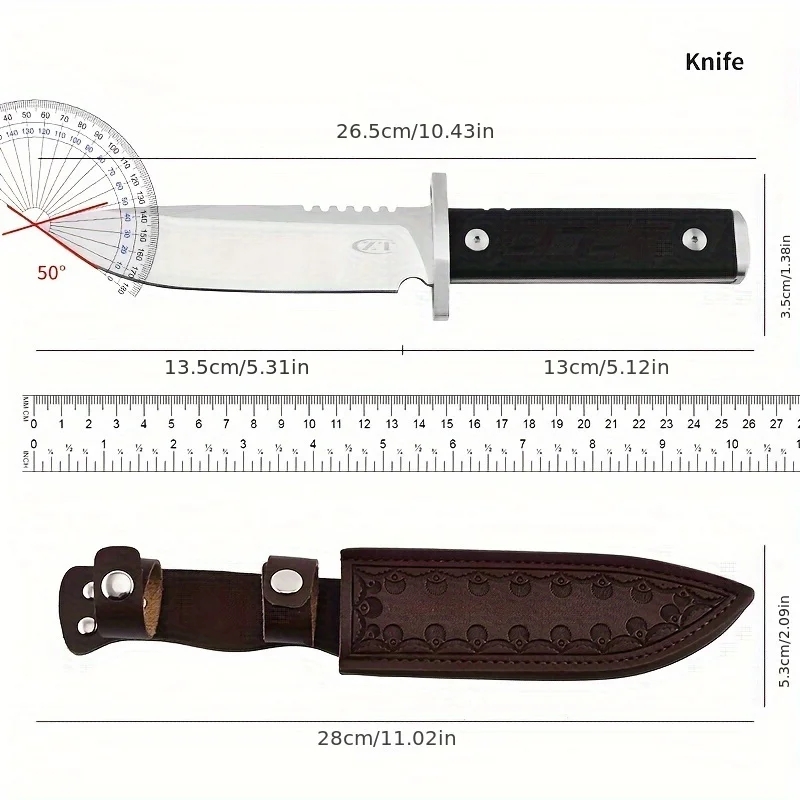 High hardness 7CR13 stainless steel kitchen knife with fruit knife