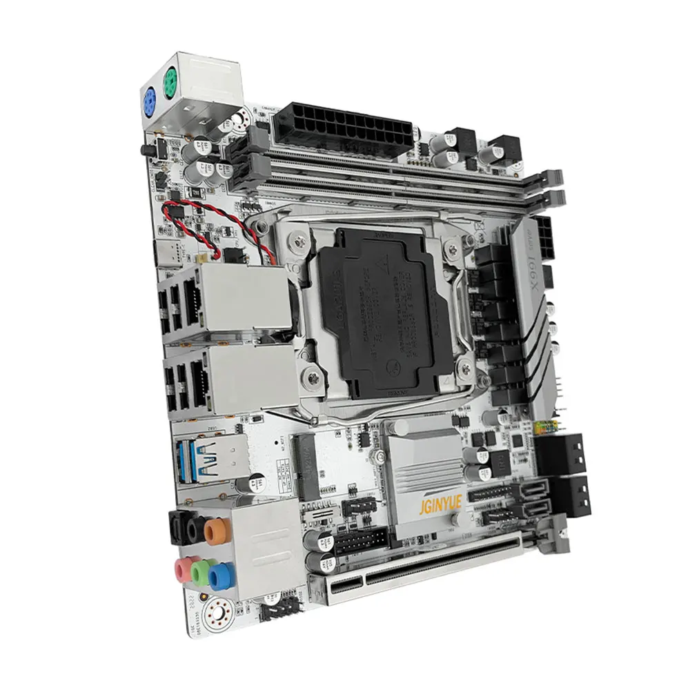 JGINYUE X99 itx motherboard LGA 2011-3 supports Xeon E5 V3 V4 CPU processor DDR4 ECC RAM 2.5G network card  X99i server