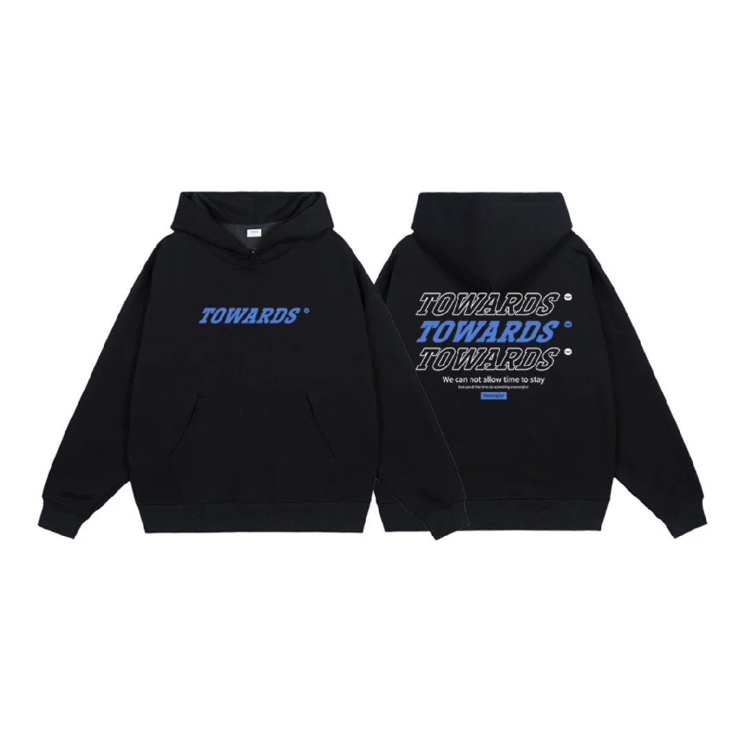 الهيب هوب رسالة شعار الجرافيك هوديي القطن الخالص الربيع والخريف الفاخرة المتخصصة العلامة التجارية أزياء الرجال والنساء Y2K هوديي