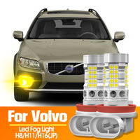 2pcs LED Fog Light Blub Lamp Canbus No Error H8 H11 For Volvo S40 S80 2006-2013 C30 C70 2006-2013 XC60 XC70 V50 2003-2012 V70