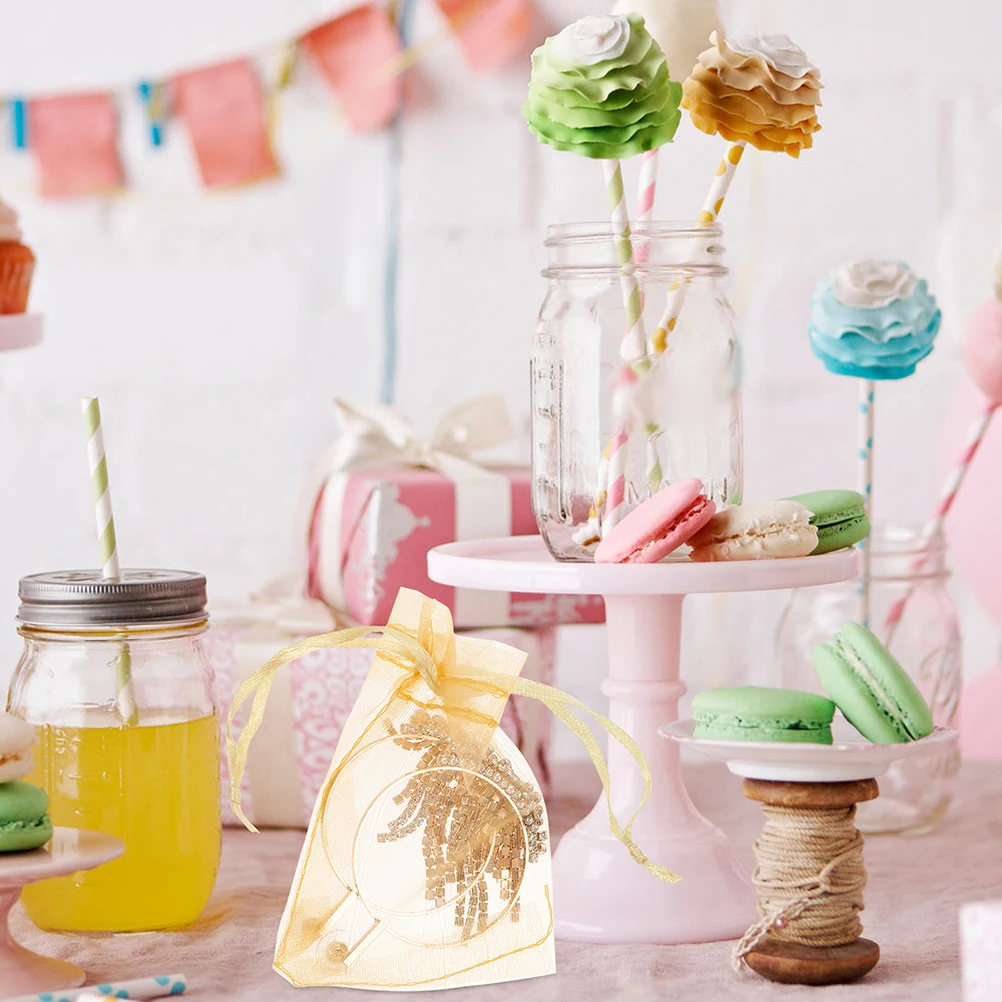 

100Pcs Drawstring Mesh Bags Small Favor Gift Bags Jewelry Organza Pouch Party Candy Storage Mini Pouches Jewelry Storage Pouch