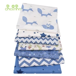 Chainho,Fox & Star,Cartoon Printed Twill Cotton Fabric,DIY Quilting Sewing For Baby & Children Sheet,Pillow,Cushion,Toy Material