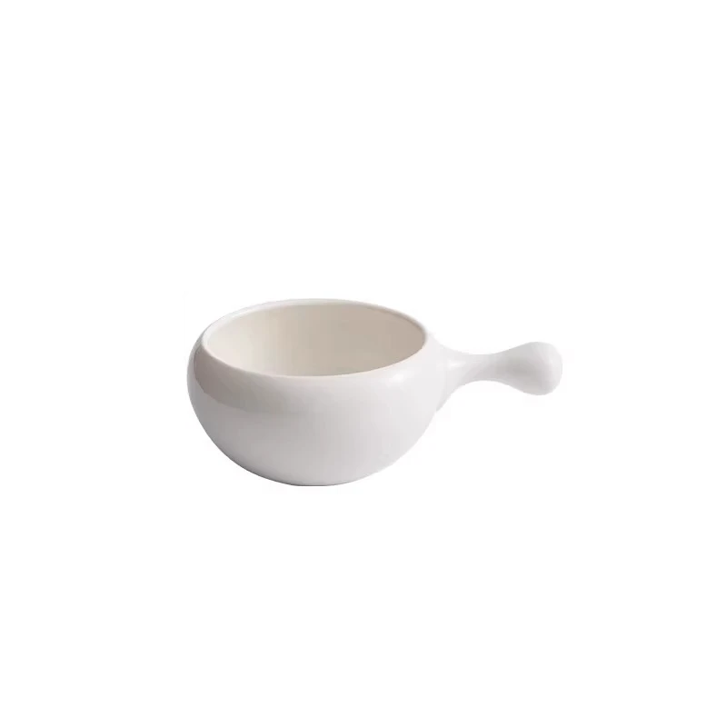 Ceramic Handle Cups Large-capacity Breakfast Bowls for Hotel Restaurants Special Artistic Dishes Salad Bowls and Noodle Soup Cup