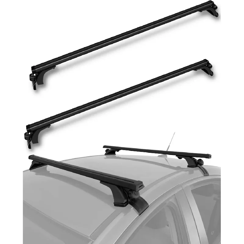 

Car Roof Rack Universal Racks Cross Bars Cars Accessories ,Adjustable Lockable Clamps Aluminium Black