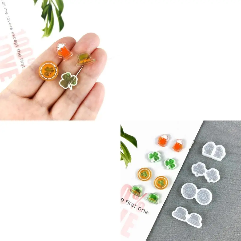 

Откройте для себя креативный дизайн сережек с 4 шт. клеверами, силиконовая форма, портативное украшение для ювелирных проектов