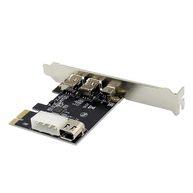 PCI E 1X 1394 3 Port Firewire Card DV HD Video Capture Card With 1394A 6 Pin To 4 Pin IEEE1394A Interface For Desktop