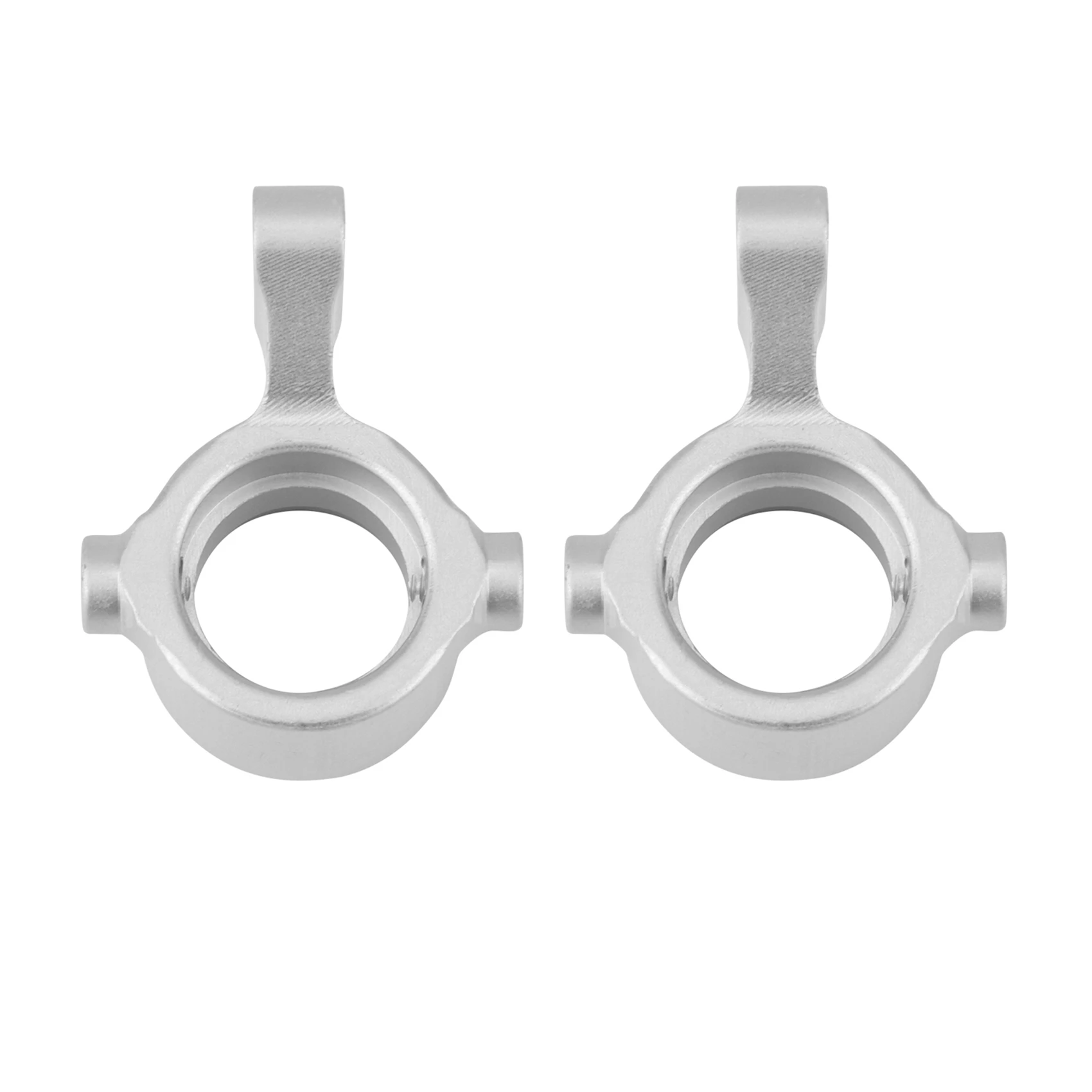 2Pcs Metal Front Steering Knuckle Steering Block for Axial Yeti Jr. AX90052 AXI90069 1/18 RC Car Upgrade Parts,Silver