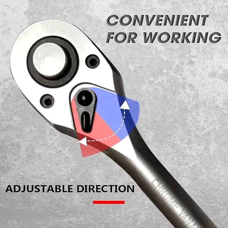 180° Rotating Head Ratchet Wrench, Multi-Function Repair Hand Tools for Car Motorcycle Bike Bicycle General Hardware Maintenance