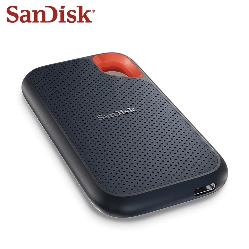 SanDisk SSD E61 Nvme Extreme USB3.2, Solid State Drive portabel 500GB 1TB 2TB 4TB kecepatan tinggi 1050 MB/S IP65 PSSD untuk PC