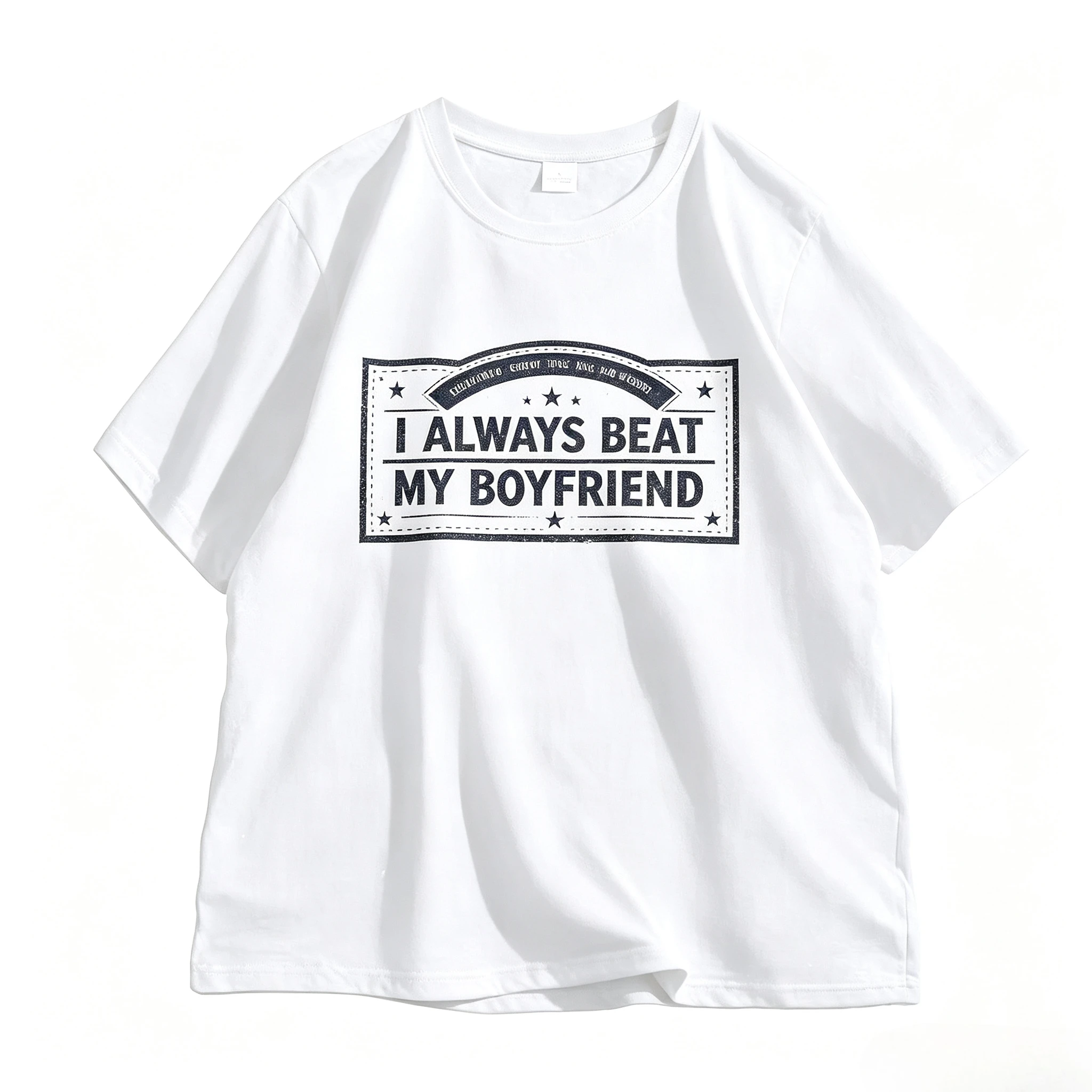 Men Funny Slogan T‑Shirt Retro Vintage Label Badge Graphic Print Short‑Sleeve Cotton Casual Party Tees