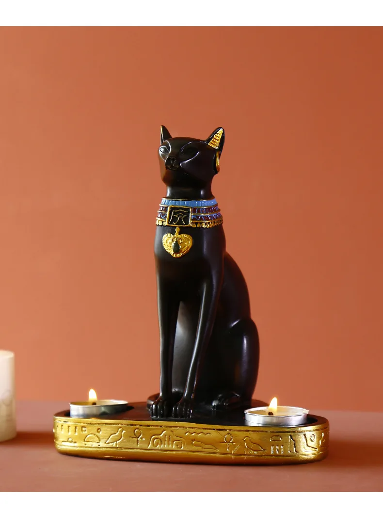 STATUETTE FIGURINE RESINE CHAT BASTET DEESSE EGYPTIENNE DE LA MATERNITE