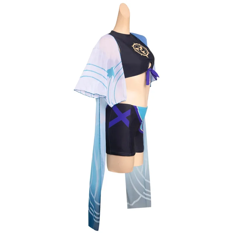 Anime Game Genshin Impact Wanderer Cosplay Women Costume Swimwear Swimsuit Halloween Carnival Party Role Play Beach Suit