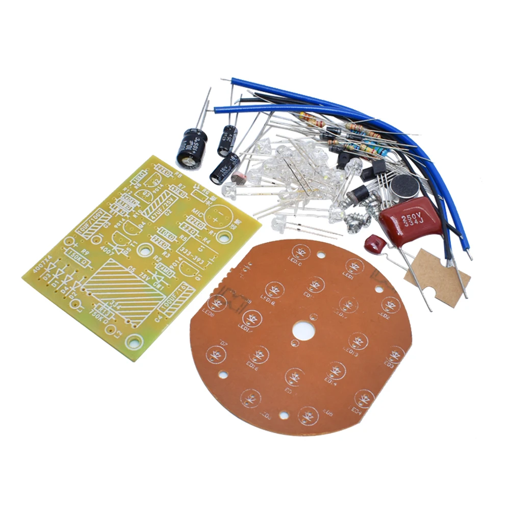 LIZAO LED Acousto Optic Control Module Time Delay Switch Ceiling Lamp DIY Kit Welding Teaching Training Parts