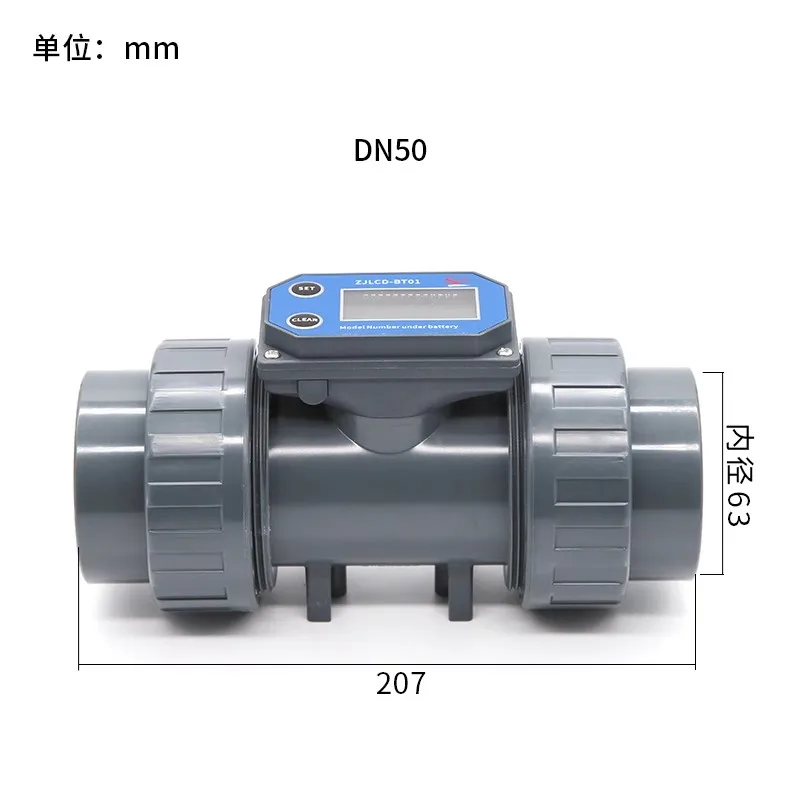 DN15-DN80 Digitale Turbine Flowmeter Elektronische LCD Display Flowmeter PVC Pijp Vloeibaar Water voor Boerderij Tuin Irrigatie Gereedschap
