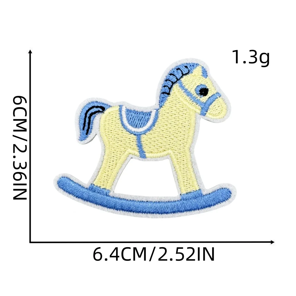 1piece Iron On Embroidered Baby Kids Patches Cartoon Milk Bottle Horse Bear Stickers DIY Appliques Badge Wholesale