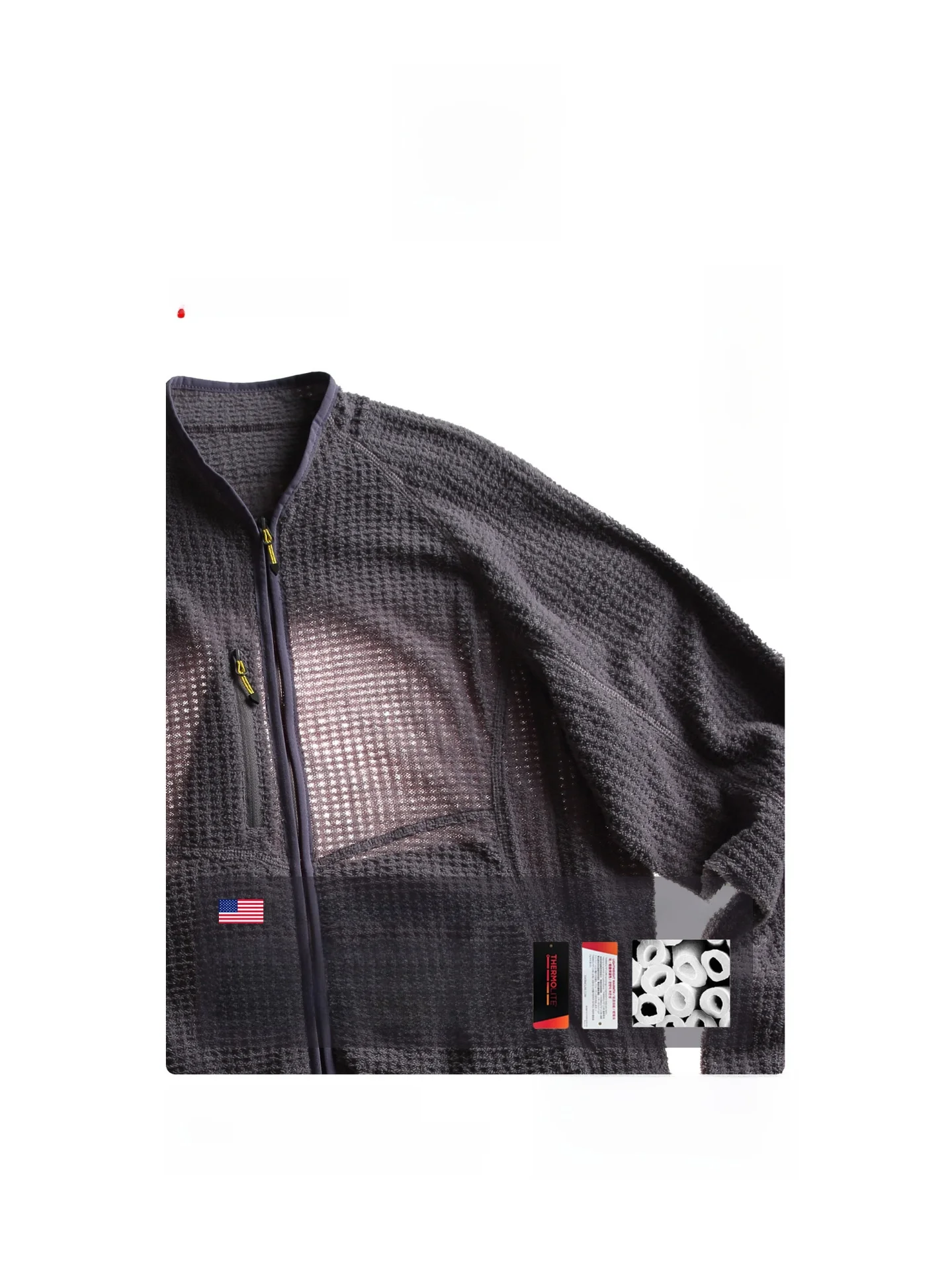 

Куртка ibuya Element Outdoor с флисовой подкладкой для тепла, мужская и женская, осенне-зимняя, винтажная, OW525, повседневная, свободного кроя, с длинными рукавами