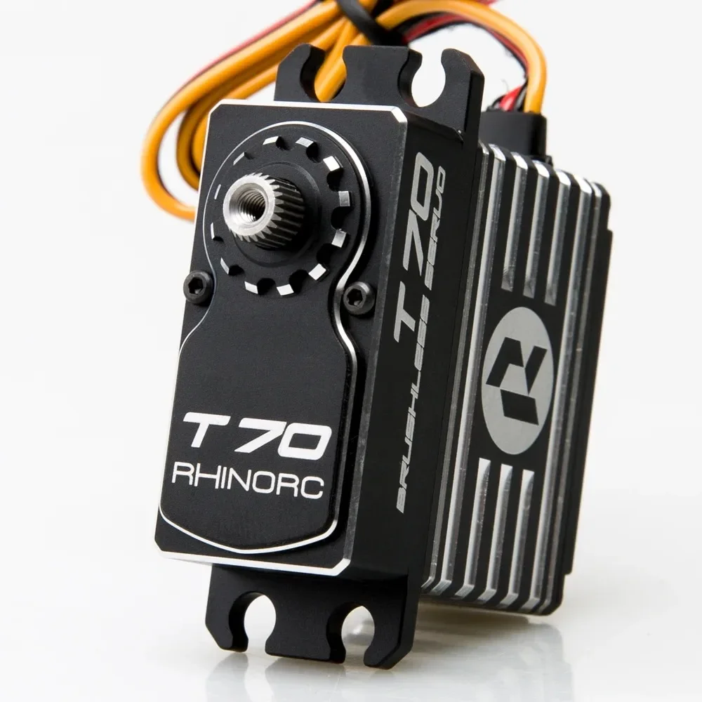 

RhinoRC T70 70KG Brushless Standard Servo 0.10 Sec Steel Gears 7~17V For RC Car Crawler SCX10 TRX4 MOA