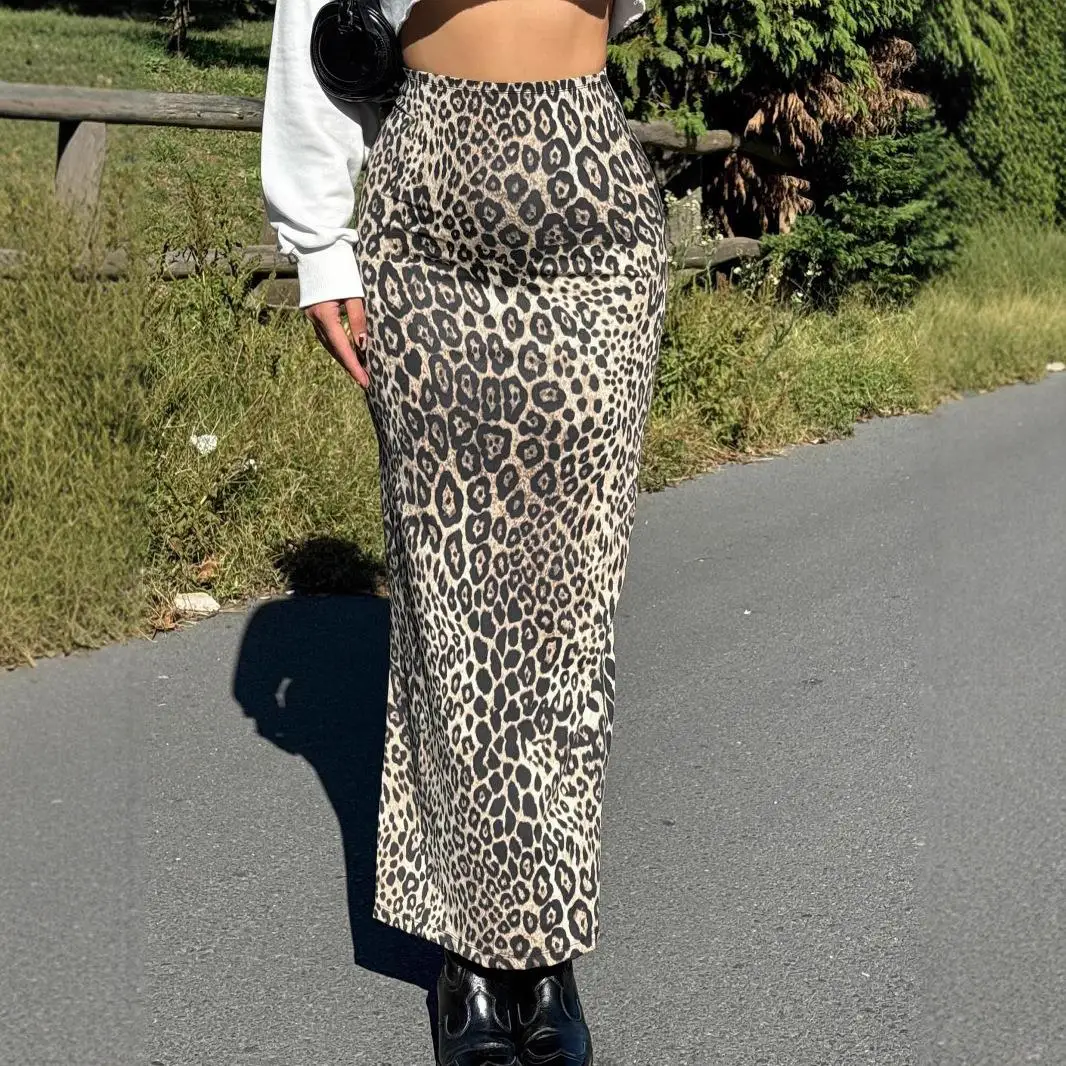 

Женская юбка с высокой талией и принтом Busin Home, юбка из полиэфирного волокна, юбка с запахом из полиэфирной ткани