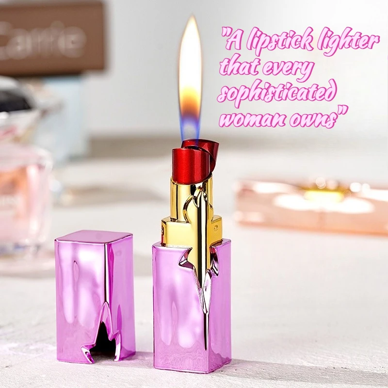 

Luxury Lipstick Shaped Lighter, Cute Portable Lighter for Women, Windproof Soft Flame, Easter Gift Idea, Novelty Lighter for Her