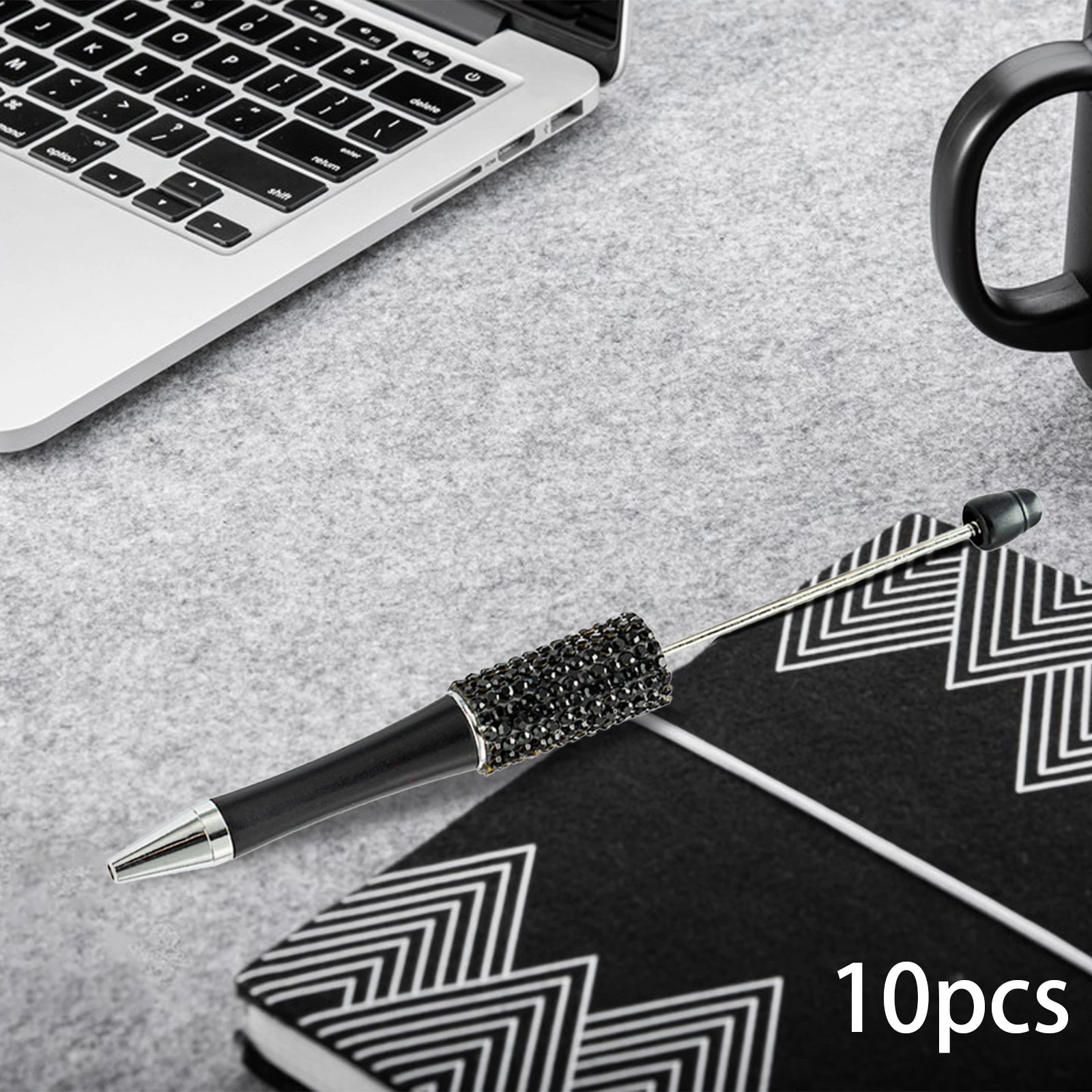 قلم كتابة مطرز بنفسك ، ديكور حفلات ، ألوان متنوعة ، قلم خرزة حديث للمدرسة ، مستلزمات مكتبية ، امتحانات ذاتية الصنع ، 10 في كل مجموعة #3