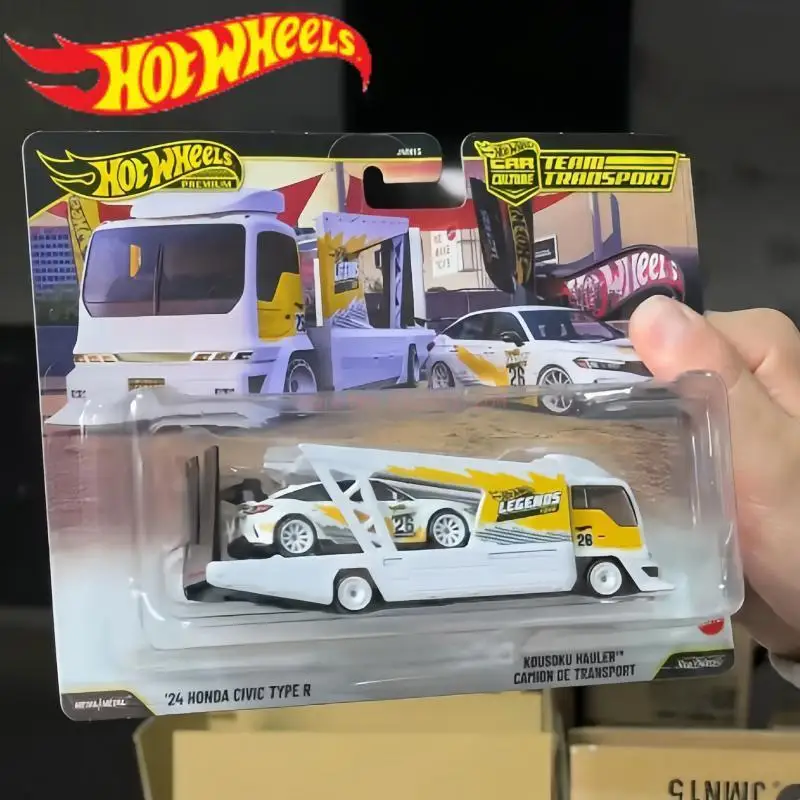 

В наличии 2026: Модель автомобиля Hot Wheels 1/64, серия Gold Label Car Culture, Honda Civic, с металлическим дном и резиновыми шинами, игрушка для мальчиков