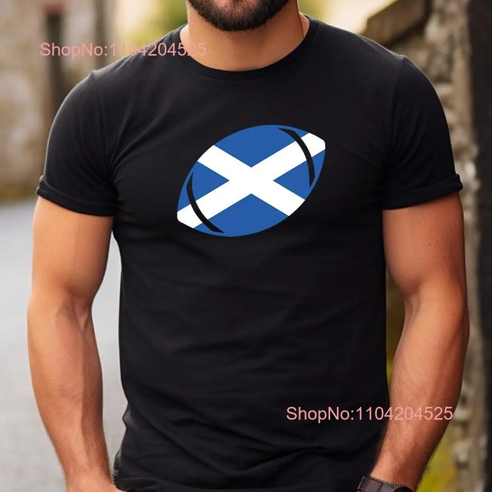 Scotland Rugby Ball Flag T shirt Mens Scottish Boys Birthday Christmas Top long or short sleeves