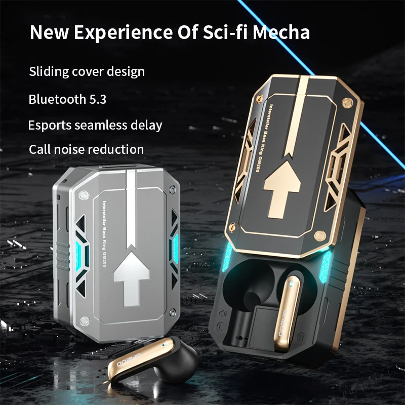 

Mech Style Bluetooth Earphone Noise Reduction HiFi Sound Effect 360 ° Panoramic Sound Effect Play Game Listen Music Headphone