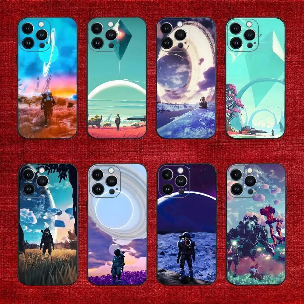 

No M-Mans Sky Game Phone Case For iPhone 17,16,15,14,13,12,11,Pro,Max,Plus,E,SE4,Air,Mini Black Cover