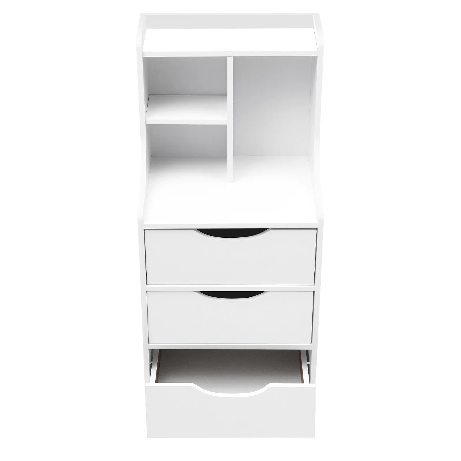 

3Drawer Vertical Bedside Cabinet,Load Capacity 27.56 lbs,14.56" L x 11.81" W x 33.46" H,Tall Nightstand for Study or Bedroom Use