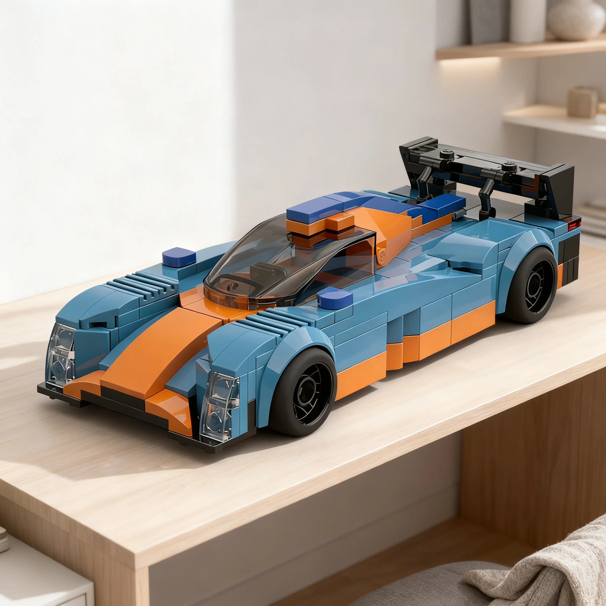 295pcs MOC AstonsMartins Lola DBR1-2 Gulf City Champions Model Building Blocks Construction Christmas Gift Toys Brick Craft