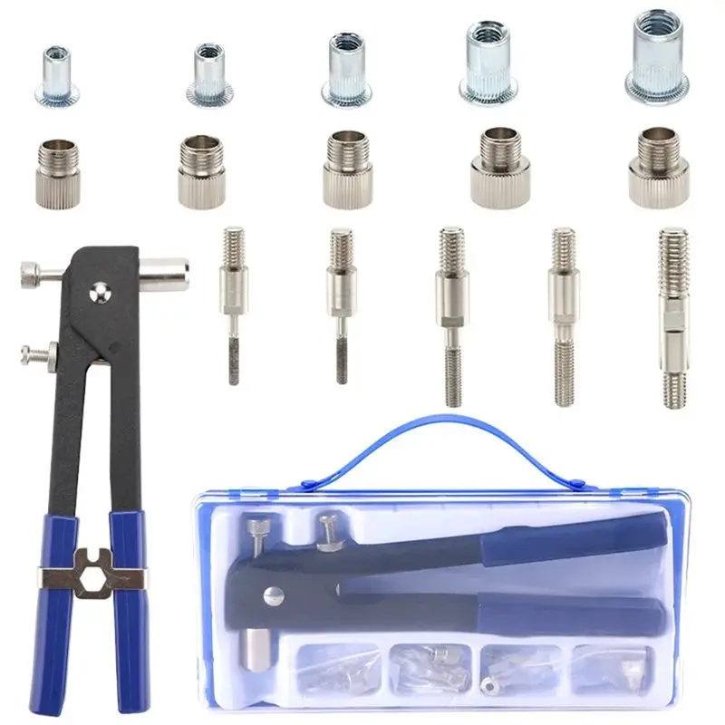 make-duty-blind-rivet-nut-kit-set-riveter-tool-hand-riveter-rivet-threaded-insert-tool-riveting-assortment-m3-m5-m6-m8