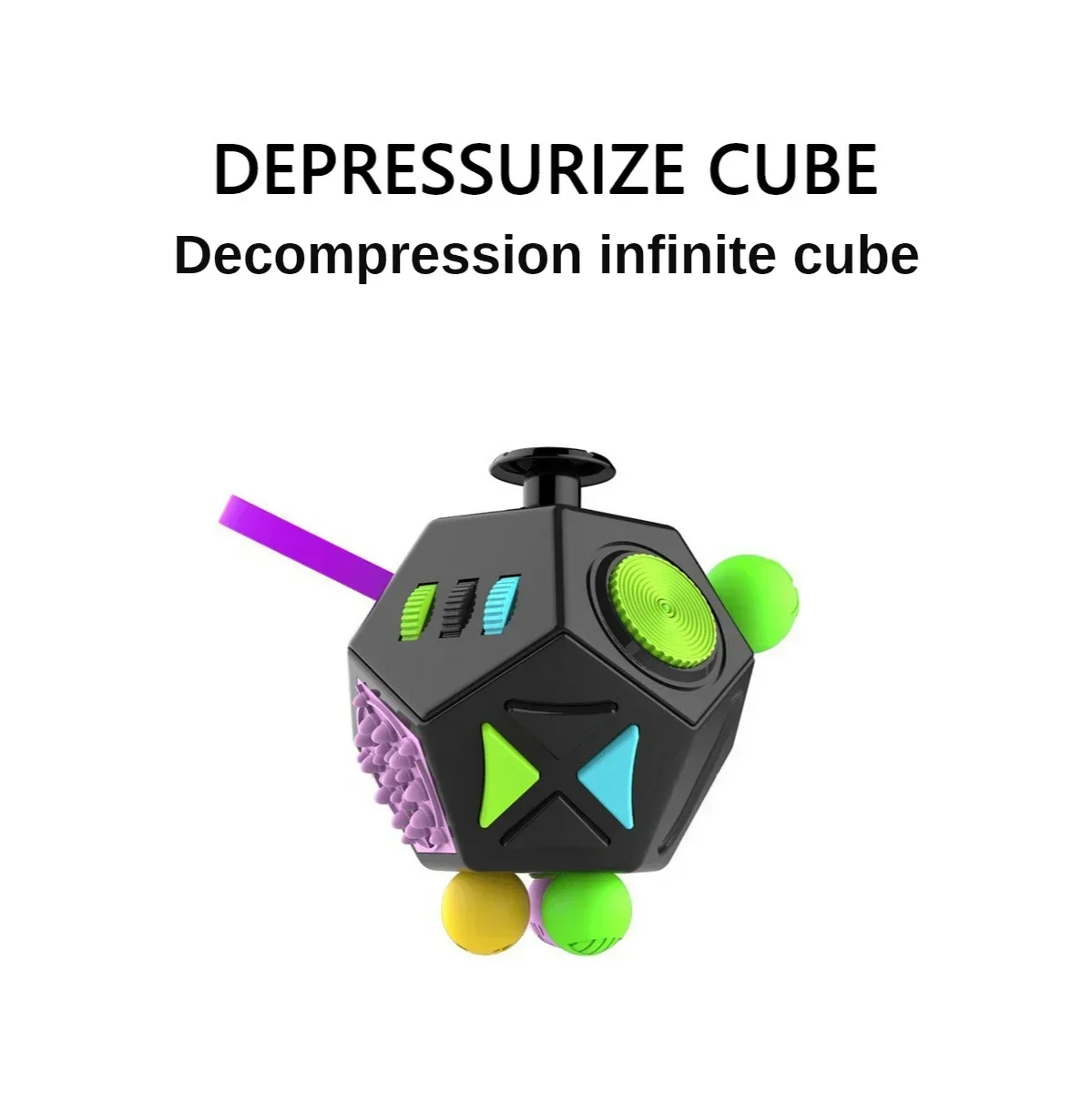 Fidget Spinner de 12 lados – Brinquedo criativo anti-ansiedade para alívio do estresse para TDAH/Automismo Focus em crianças e adultos