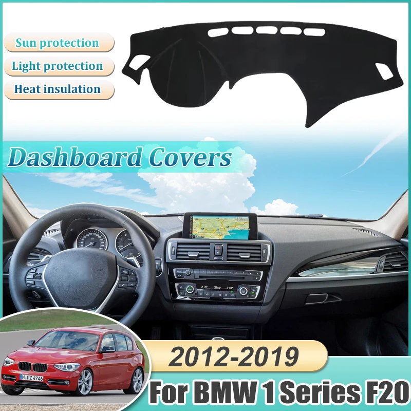 

Чехол на приборную панель автомобиля, коврик для BMW 1 серии F20, аксессуары 2012 ~ 2018 2019, автомобильная противоскользящая подушка, анти-УФ-солнцезащитный козырек, наклейка