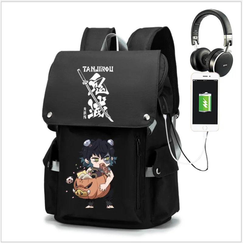

Demon Slayer Anime Schoolbag Male Female Junior High School Student Large Capacity Primary Student Backpack High School Gifts