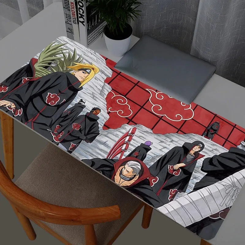 Mauspad Gamer Großes Computer Erweitertes Spiel Mousepad Schreibtischmatte Tastatur Gummi Langlebig Naruto Aakatsuki Teppich Mauspads