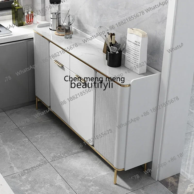 

X 8617 Light luxury dining side cabinet ultra-thin locker living room ultra-thin rock slab tea cabinet narrow