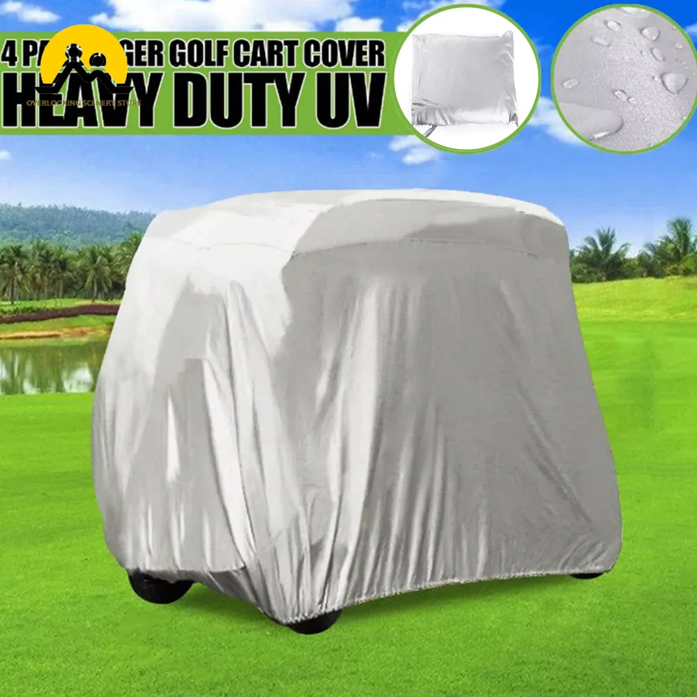 

Golf Cart Covers 4 Passenger Waterproof Golf Cart Rain Cover for Most Golf Cart All-Season Protection Golf Cart Accessories