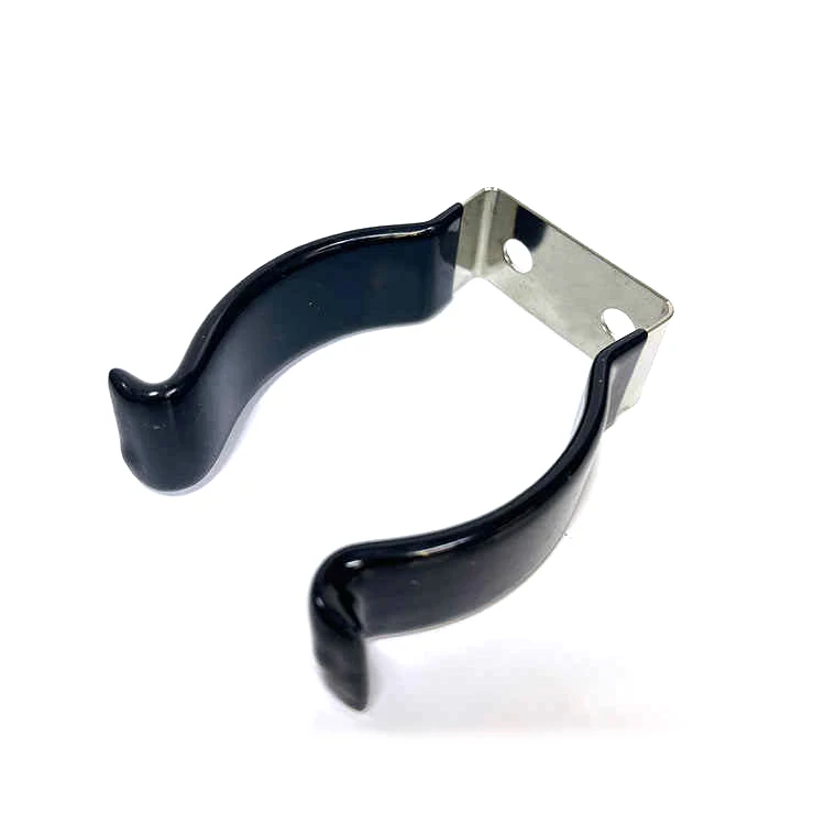 10PCS  Black PVC Stainless Steel Clips  20mm 25mm 30mm 40mm 50mm 55mm 60mm  Base Tool Clips Heavy Duty Narrow Spring U Clip