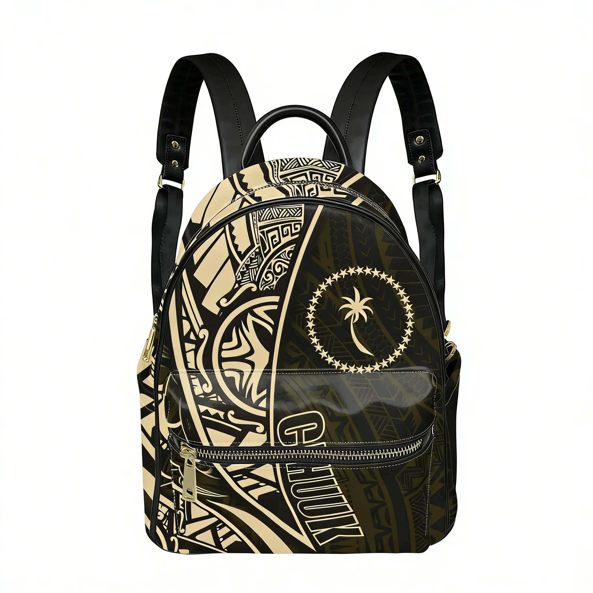 

Роскошный школьный рюкзак из искусственной кожи с полинезийским узором Chuuk для женщин, маленькая школьная сумка для девочек, ранец