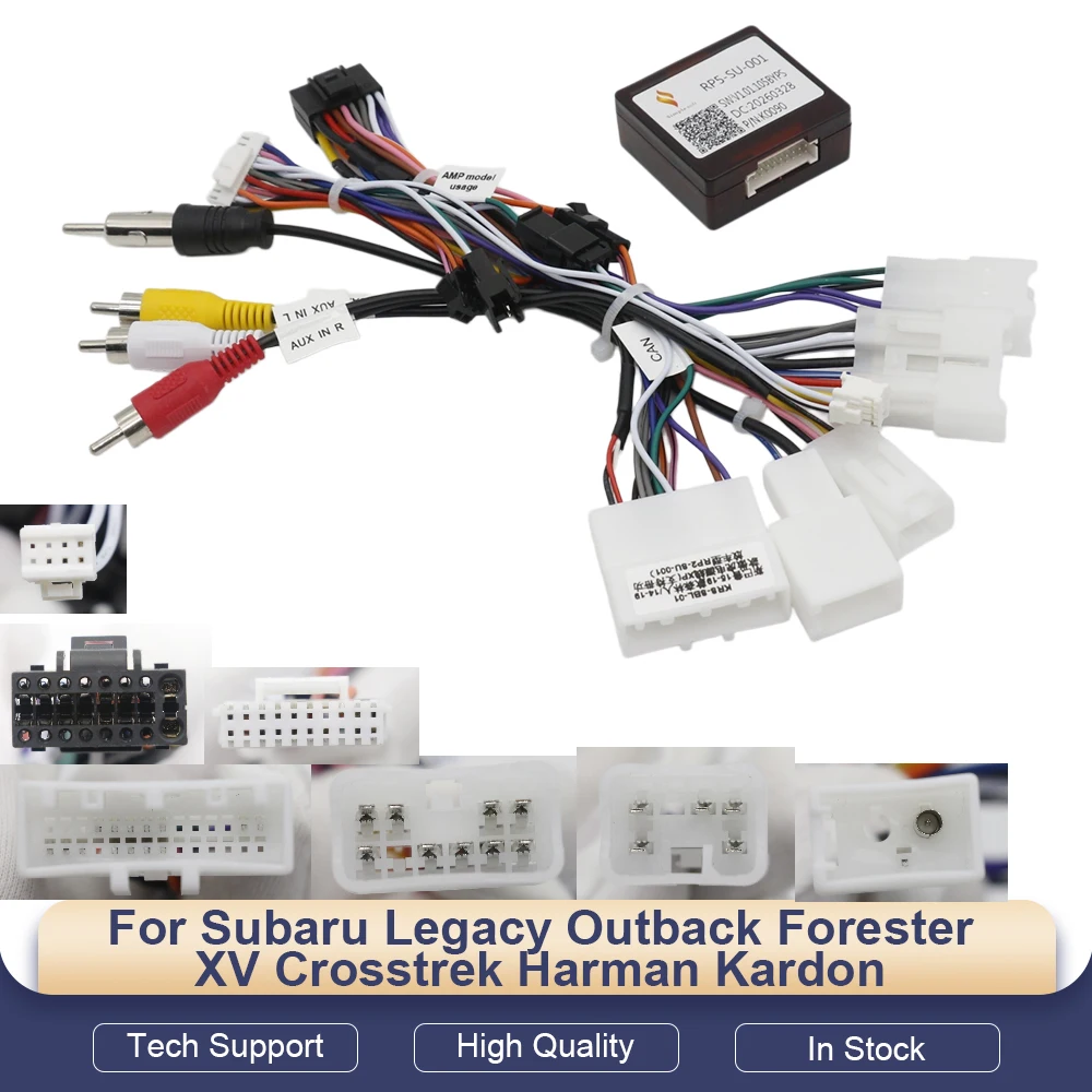 16 Pin CANBUS Wiring Harness Adapter For Subaru Legacy Outback Forester XV Crosstrek Harman Kardon Car Radio