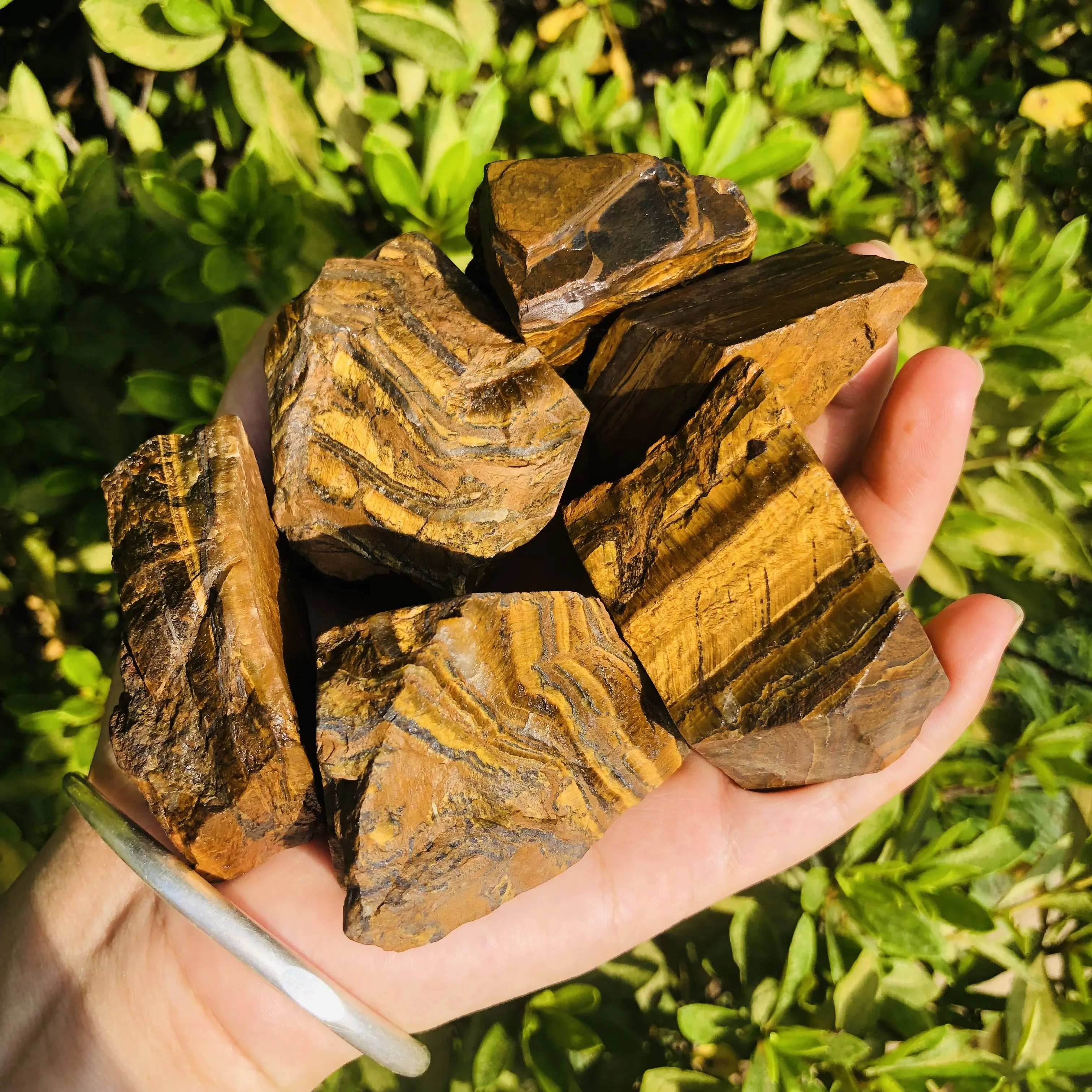 Natural Tiger's Eye Rough Stone for Tumbling, Polishing, Scraping, Fountain Rock, Wire Winding and Home Decor