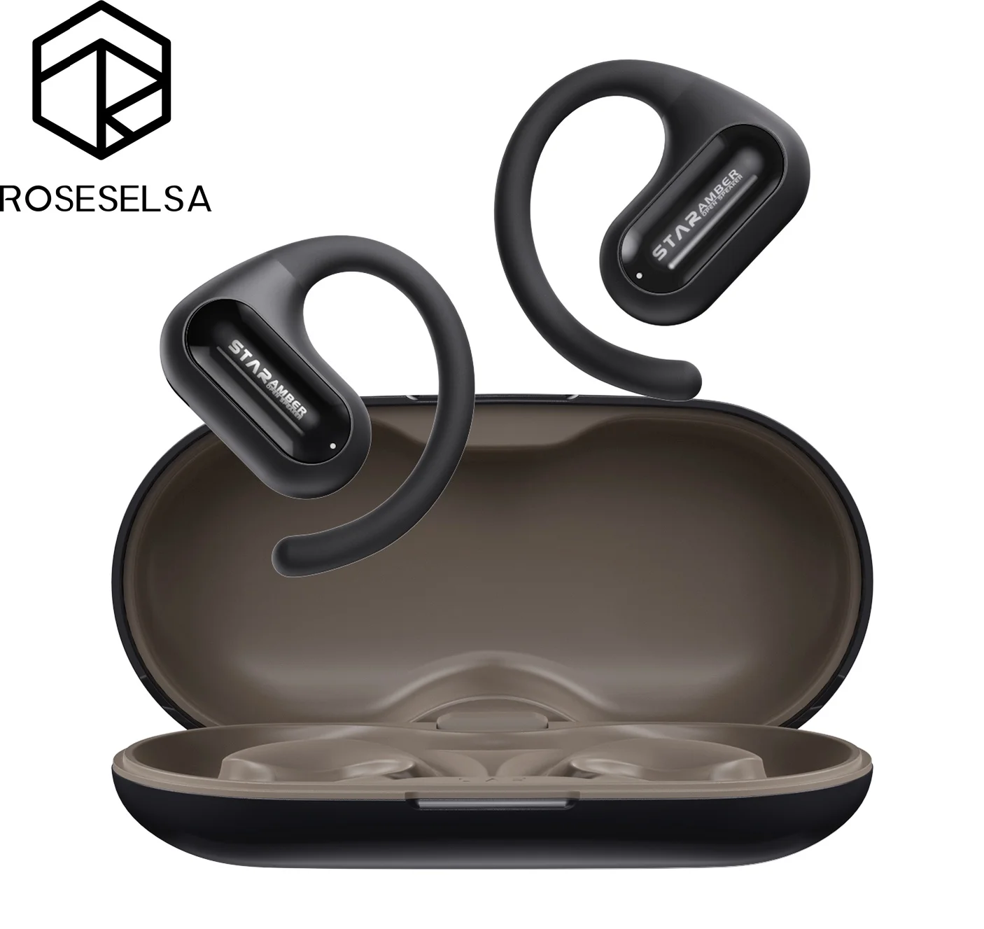 

ROSESELSA STAR Amber Wireless Open-Ear Headphones LDAC Sports Earphones with Earhooks Stable Comfort