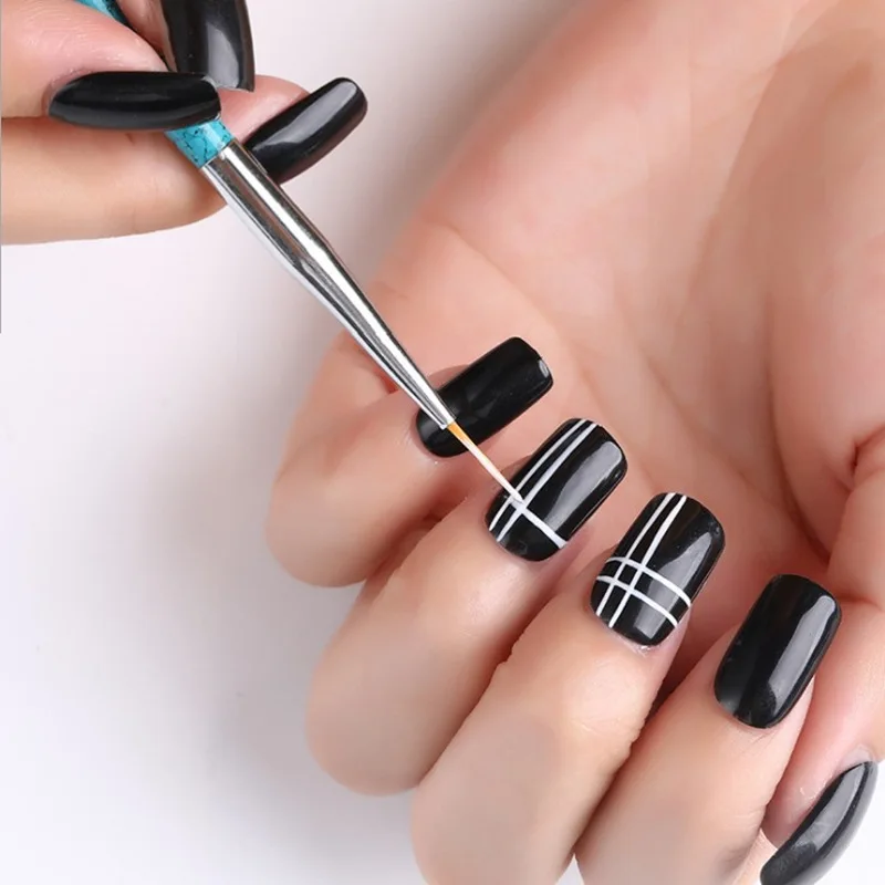 3 teile/satz Nail Art Liner Pinsel Set Acryl Französisch Streifen Linie Malerei Stift 3d Tipps Maniküre schlanke Linie UV Gel Pinsel Malerei