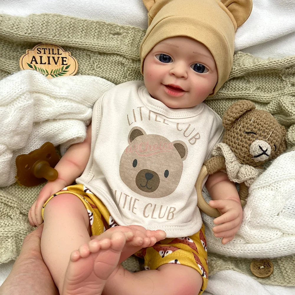 

Кукла-младенец с открытым ртом, 18 дюймов, полностью силиконовая, 6 фунтов, реалистичная кукла-реборн для детей от 3 лет, подарок на Рождество