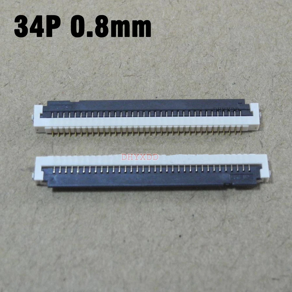 1-10 sztuk klawiatura do notebooka kabel LCD FPC 34P złącze 0.8 MM odstęp 34 Pin klawiatura dotykowa z klapką gniazdo kabla sygnałowego