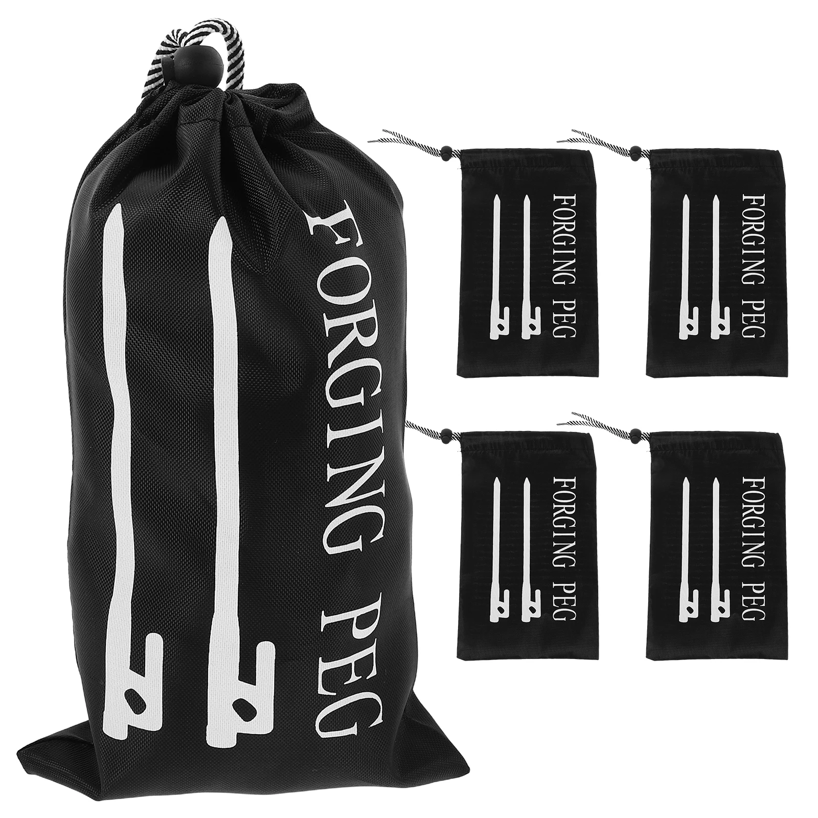 

5Pcs Tent Stake Storage Bags Durable Drawstring Camping Peg Organizer Pouch for Outdoor Hiking Equipment Tent Stake Storage Bag