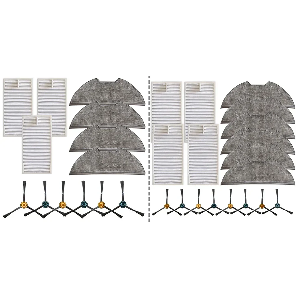 Kit de brosse latérale et de filtre de vadrouille pour Eureka NERE10s E10S, pièces de rechange pour Obode A8, accessoires de remplacement, 1 jeu