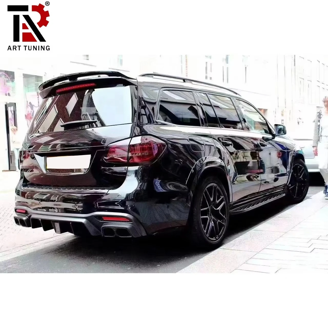 Abs Plastic Gloss Black  Rear Bumper Diffuser for BENZ Gls X166 Diffuser and Exhaust